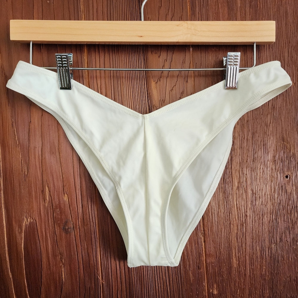 Reformation Matador Off White Bikini Bottoms Size Medium